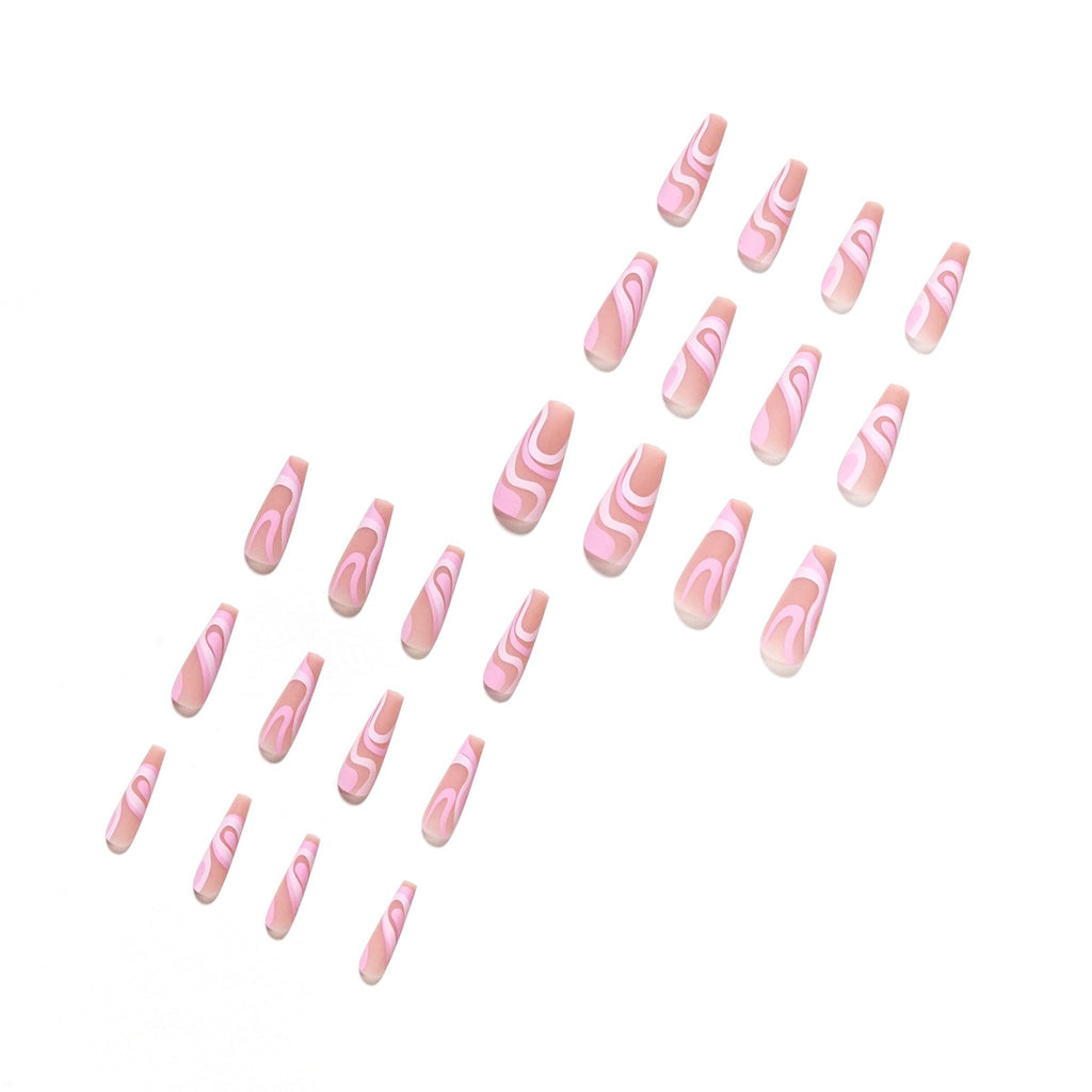Rose Color Matching Lines Nail Stickers