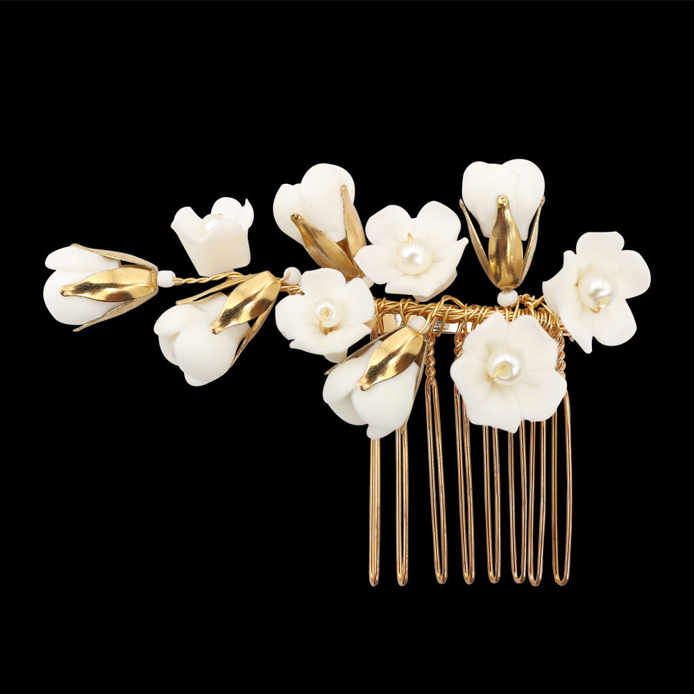 Handmade Pearl Bridal Hair Comb