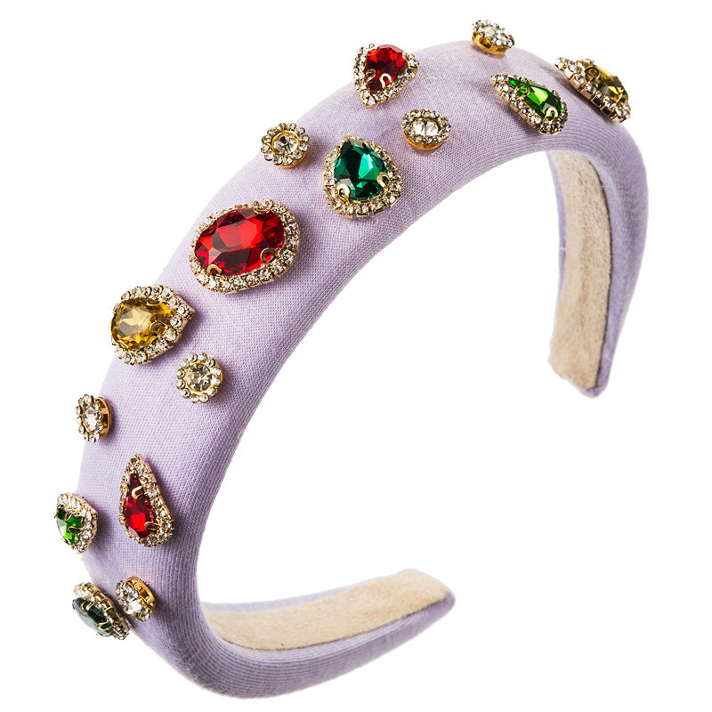 Diamond-studded candy sponge headband