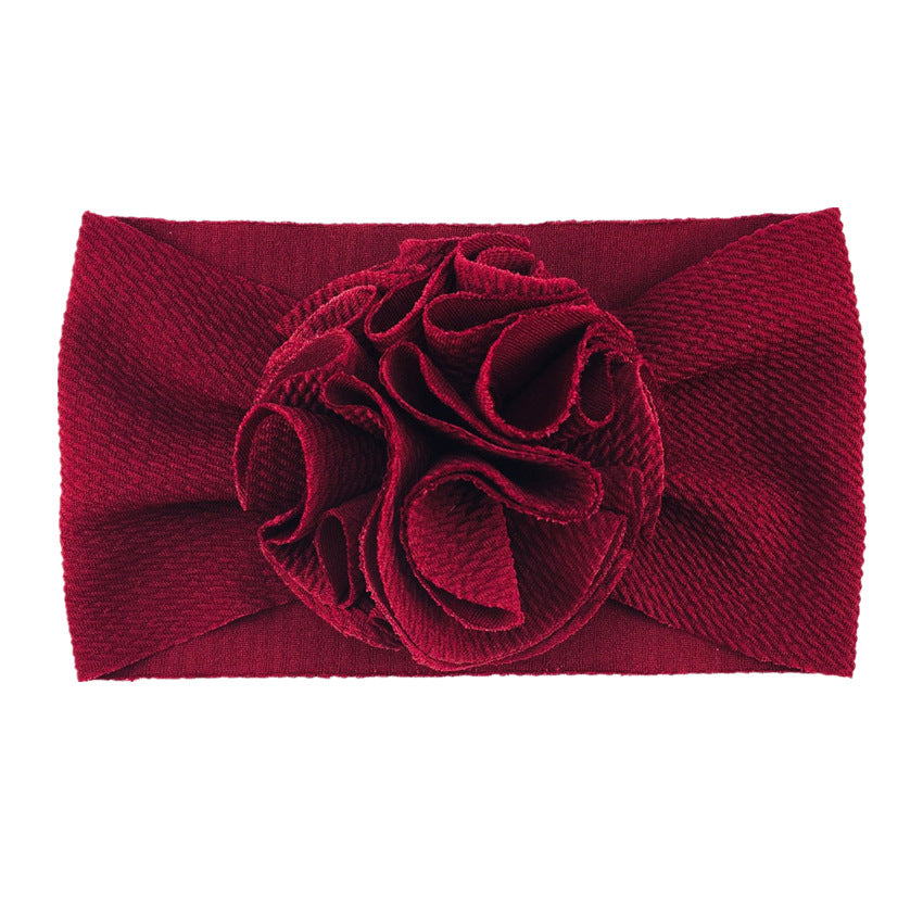 Twill bubble flower headband