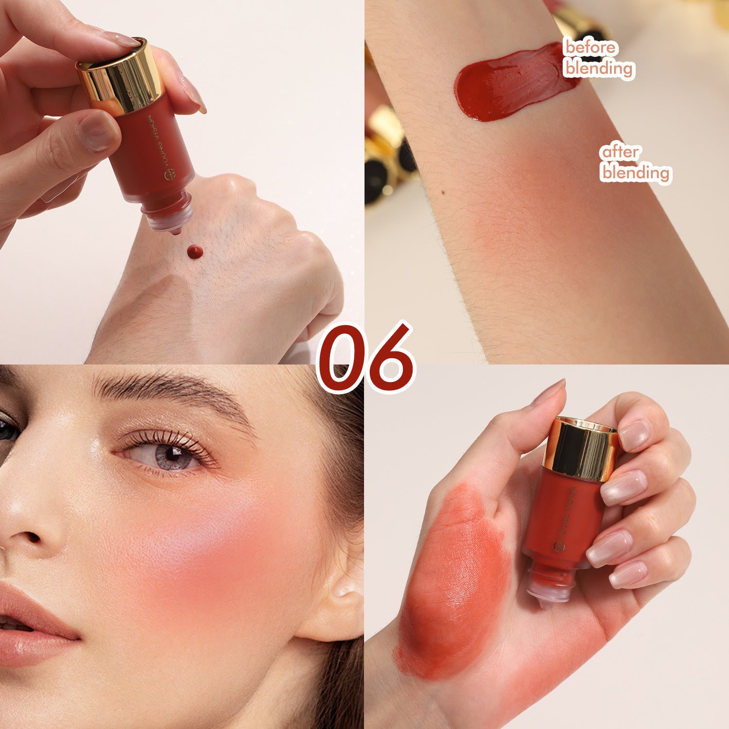 Young Vision Women's Fashion Silky Natural Dropper Liquid Blush