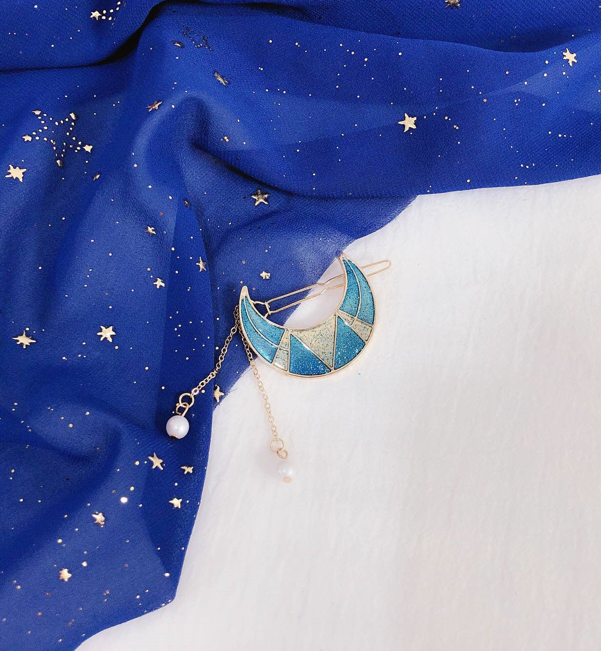 Student Moon Star Hair Accessories Bangs Clip