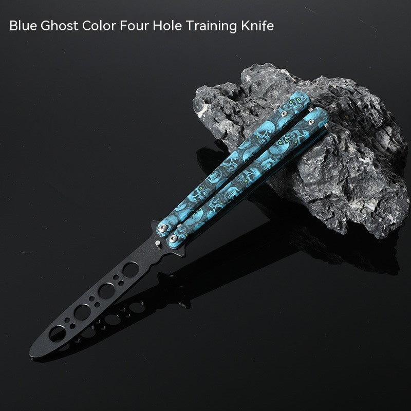 Butterfly Comb Folding Training Knife Stainless Steel Swing Knife
