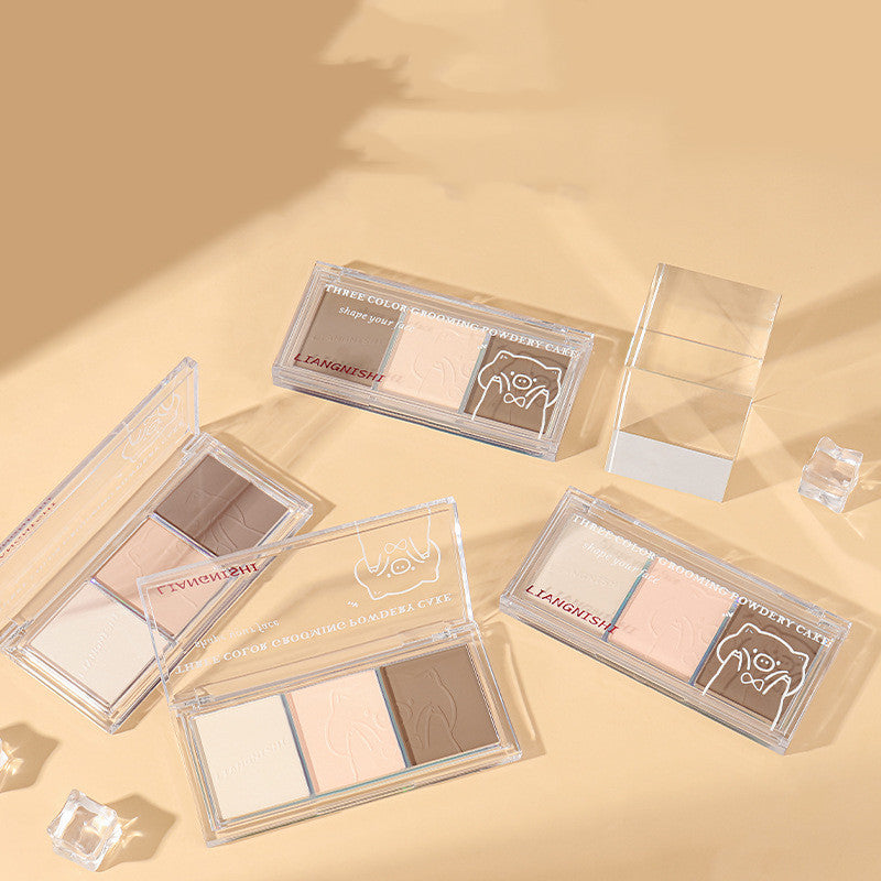 Liangnishi Fashion Highlighter Blush Nose Shadow Palette