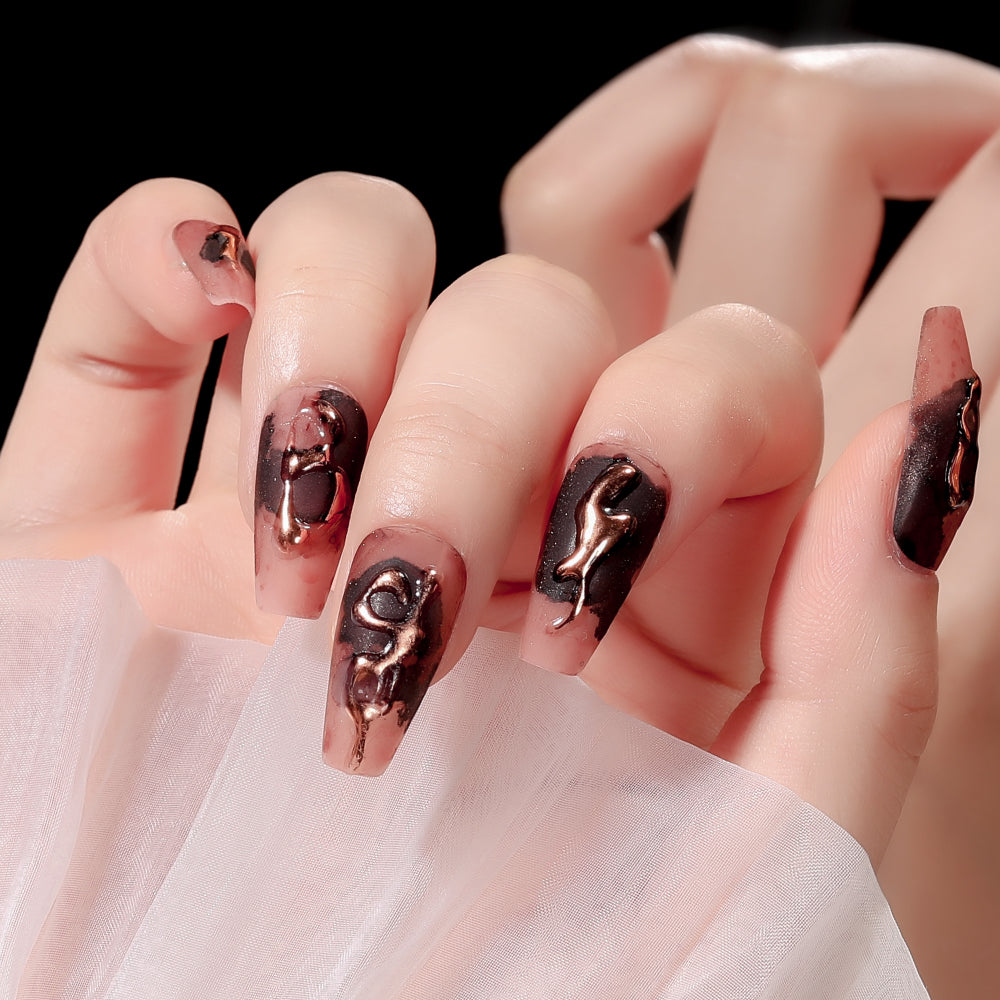 Magic False Nail Patches Hand Wearing Art