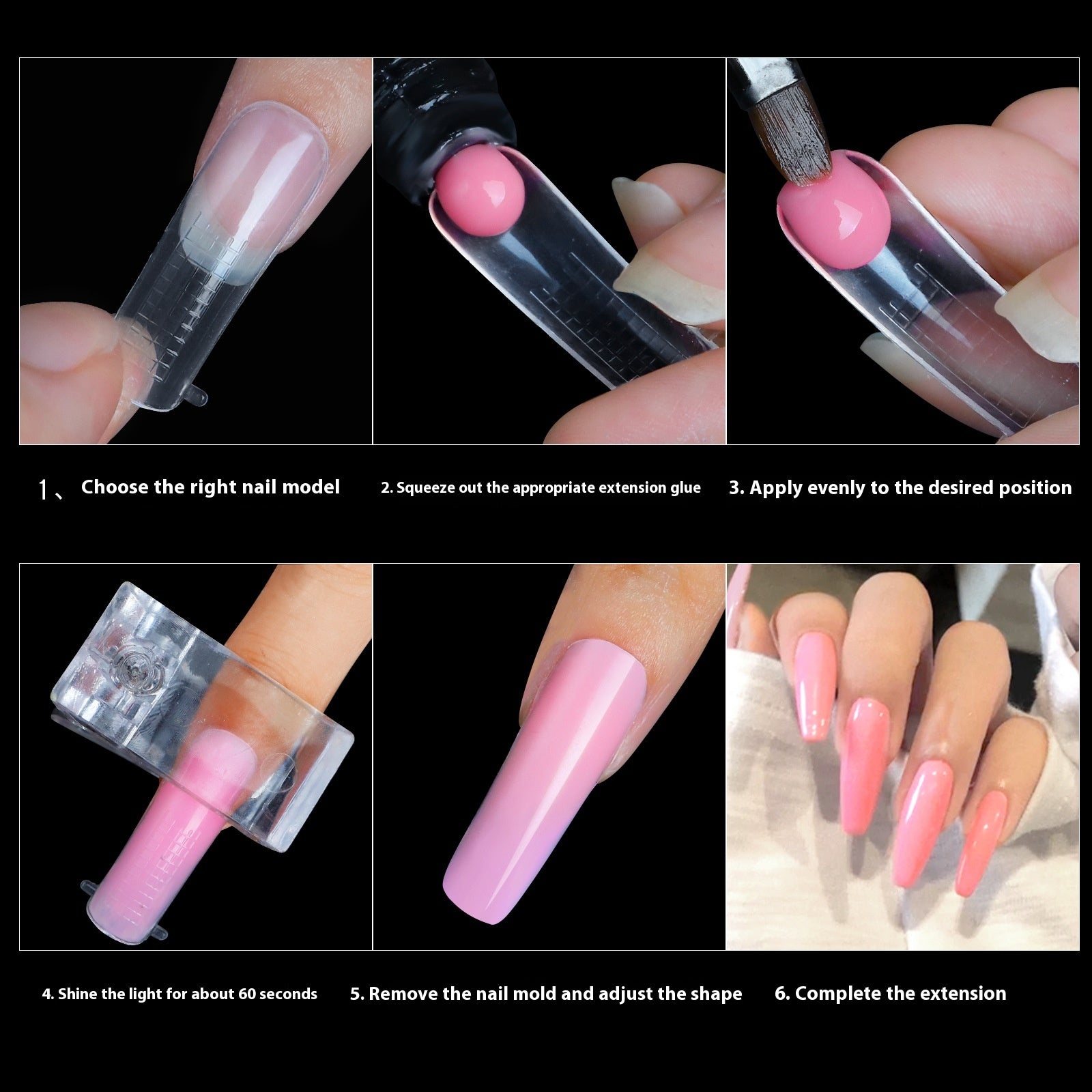 Nail Beauty Mold Crystal Extension No Paper Tray Fast Phototherapy