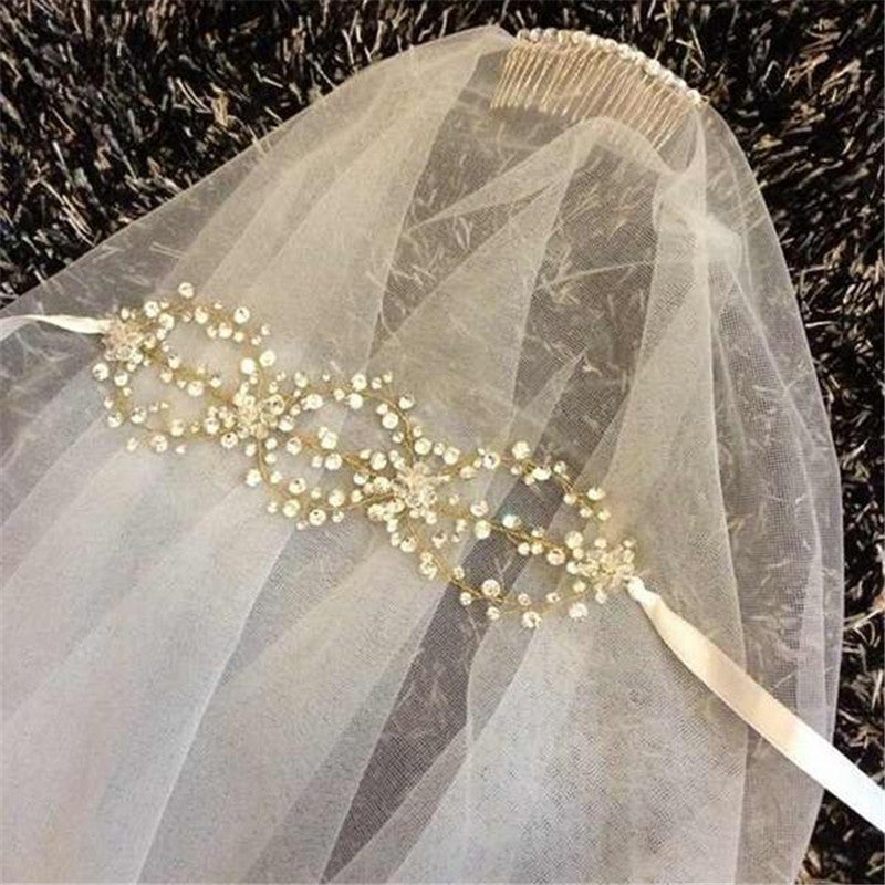 Beautiful Crystal Accessories Cover Soft Veil