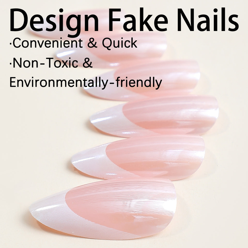 Wear Electroplated White Edge French Simplicity Nail Stickers