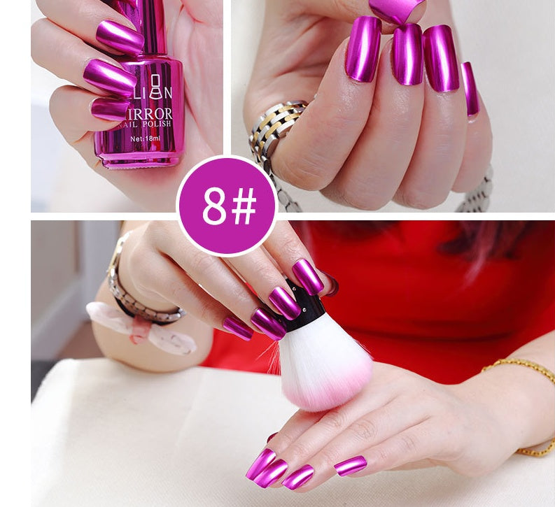 SZLIAN Mirror Silver Nail Polish