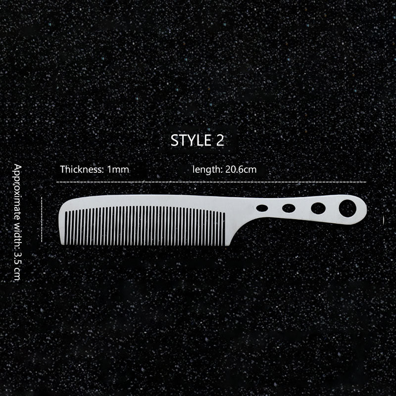 Fine-toothed ultra-thin steel comb for barber shop