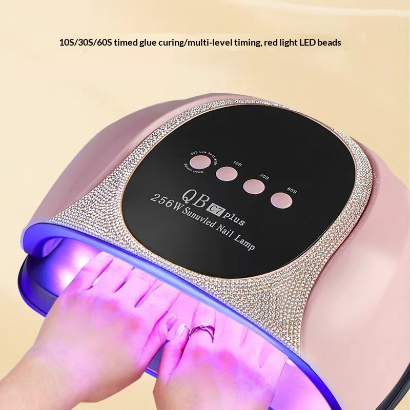 QB C7 Plus 256W High-Power Quick-Drying Diamond-Embedded Nail Lamp