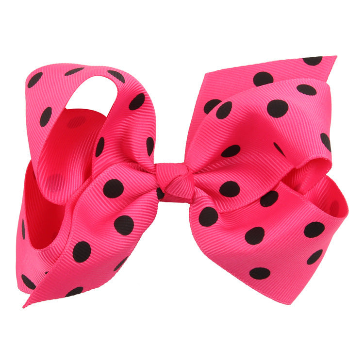 11X6.5CM Polka Dot Bow Hairpin Headwear
