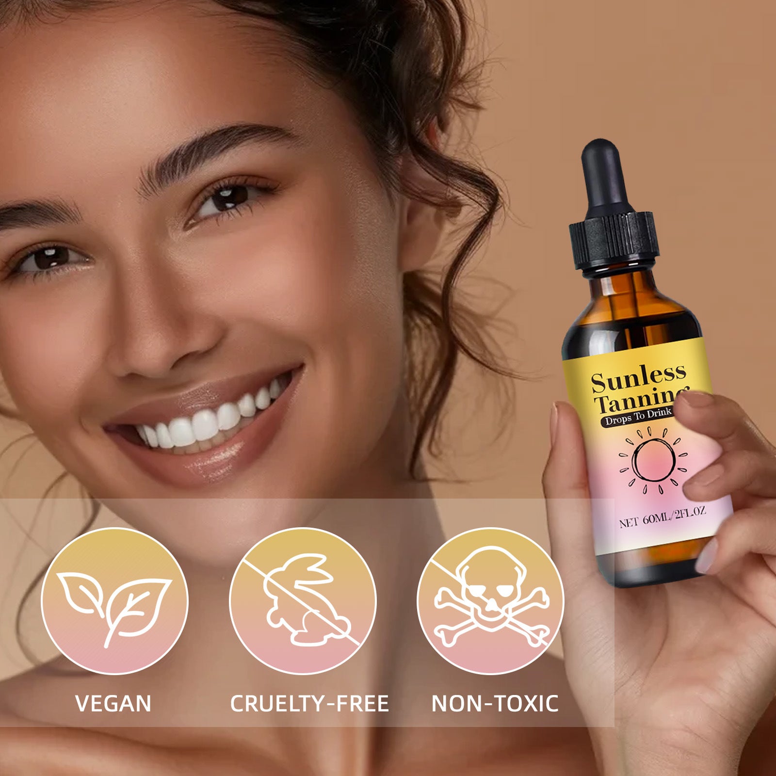Body Sun Tanning Solid Color Cream Sunbath
