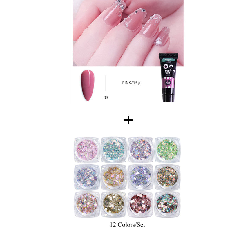 Mobray Nail extension glue 15ml non-paper support crystal fast nail extension gel UV phototherapy glue