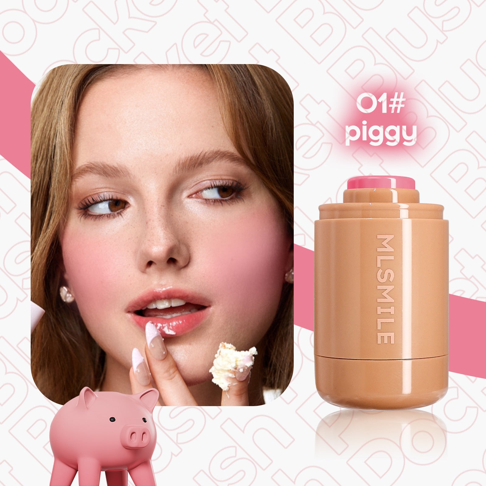 MLSMILE Blush Stick 6-color Highlight Brightening Portable