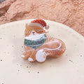 Animal Cat Christmas Acrylic Barrettes