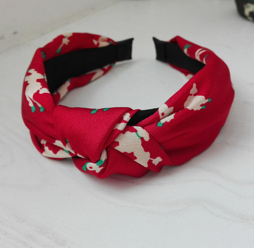 Cute And Sweet Big Red Cross Headband Knotted Headband