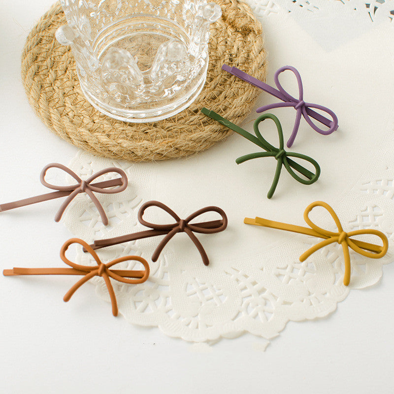 Water lacquer bow one word clip hairpin