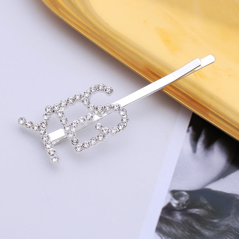 Letter Side Clip Bangs Rhinestone
