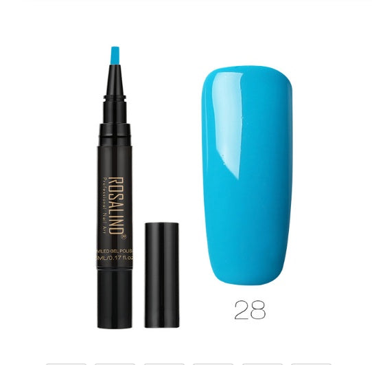 Rosalind 5ml Solid Color Nail Art Pen Nail Glue for Nail Art