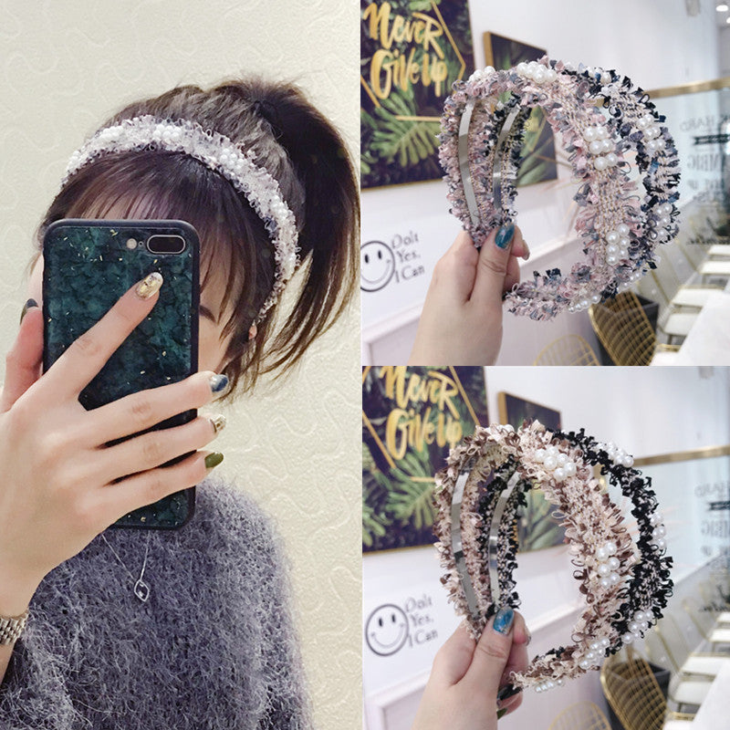 Simple Raw Edging, Beading, Thin Edging, Light Board, Hair Hoop, Headband, Pressing Hair, Lady