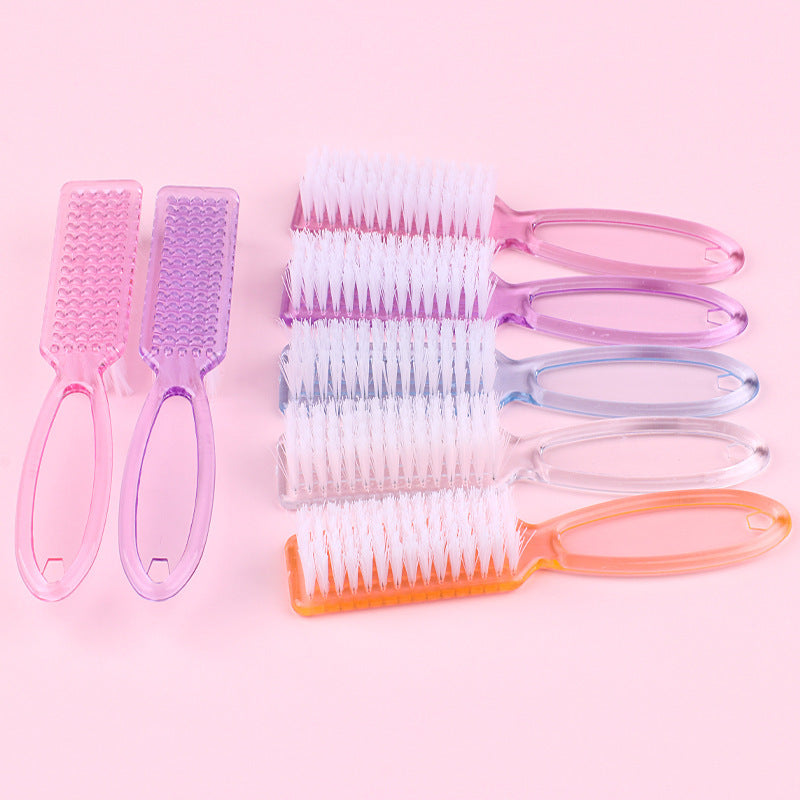 Transparent Long Handle Nail Brush Nail Plastic With Handle Dusting Brush