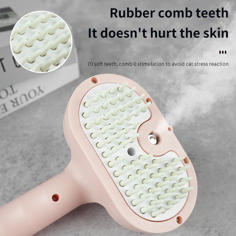 Pet Blue Light Sterilization Press Spray Comb Anti-fly Hair Comb
