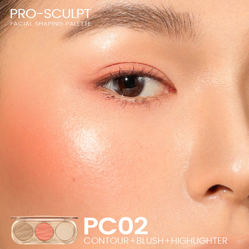 Pro-SCLPT Women's Universal Highlight Repair Blush Trio Blusher
