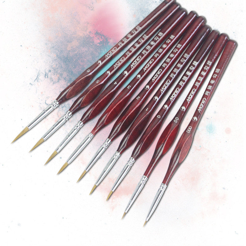 Watercolor painting stroke pointed nail pen