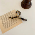 Ladies Fashion And Elegant Leopard Print Fleece Clip Acetate