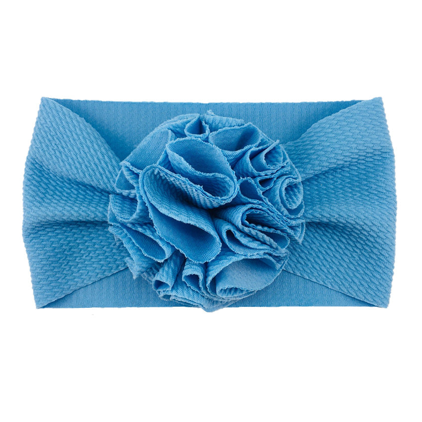 Twill bubble flower headband