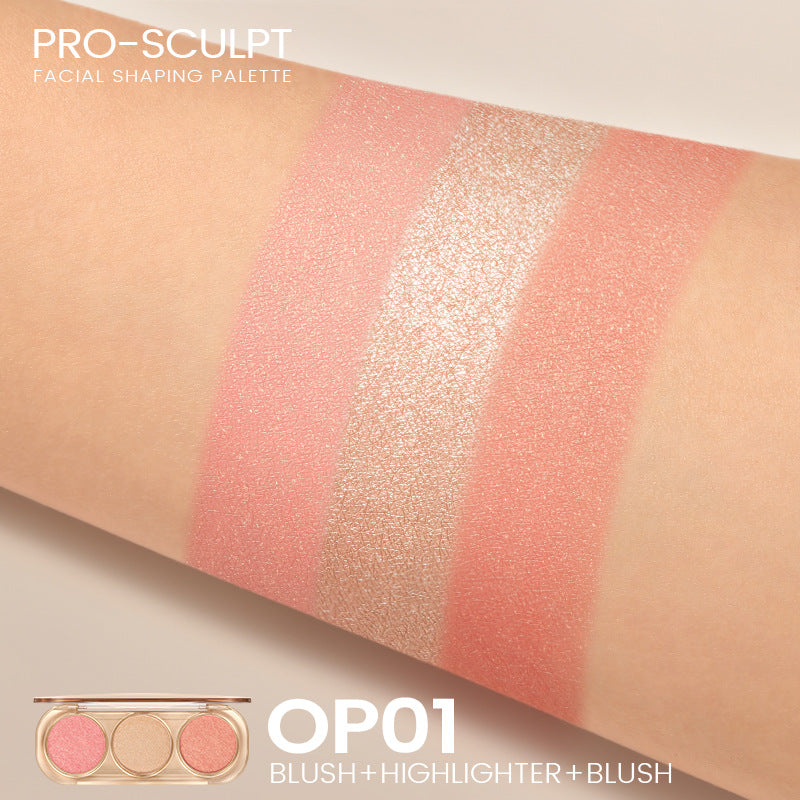 Pro-SCLPT Women's Universal Highlight Repair Blush Trio Blusher