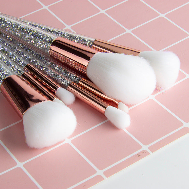 7 portable eye shadow and blush makeup tools with diamond handle