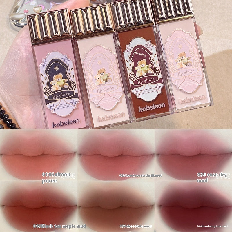 Kobeleen Cloud Bear Lip Lacquer Matte Velvet Matte Waterproof