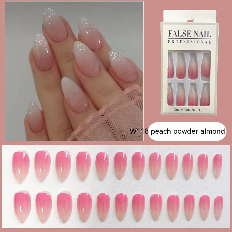 False Nail Patch Peach Powder Gradient Apricot