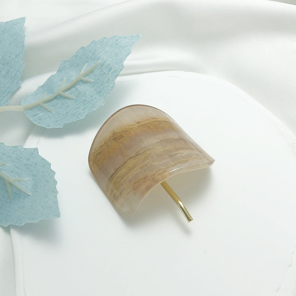 Simple Casual Ponytail Hairpin Resin U-shaped Seamless Advanced Sense
