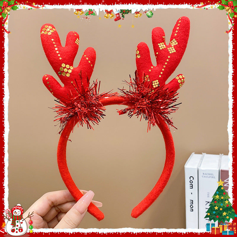 Children's Hair Accessories Red Christmas Performance