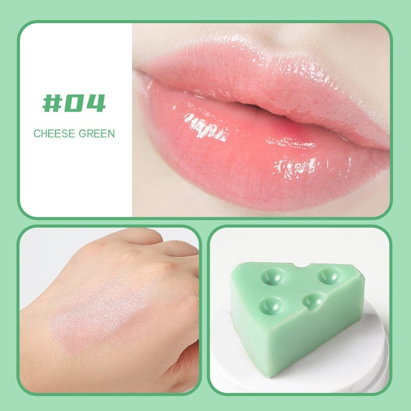 Lipstick Cute Cheese Lip Balm Temperature Change Moisturizing