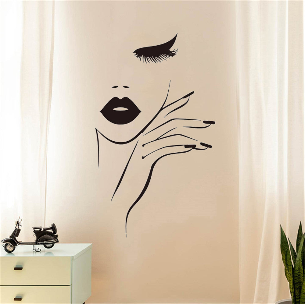 Fashion Nail Salon Window Wall Stickers