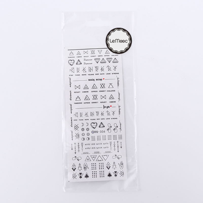 Lemooc Geometric  DIY Art Nail Polish Stickers