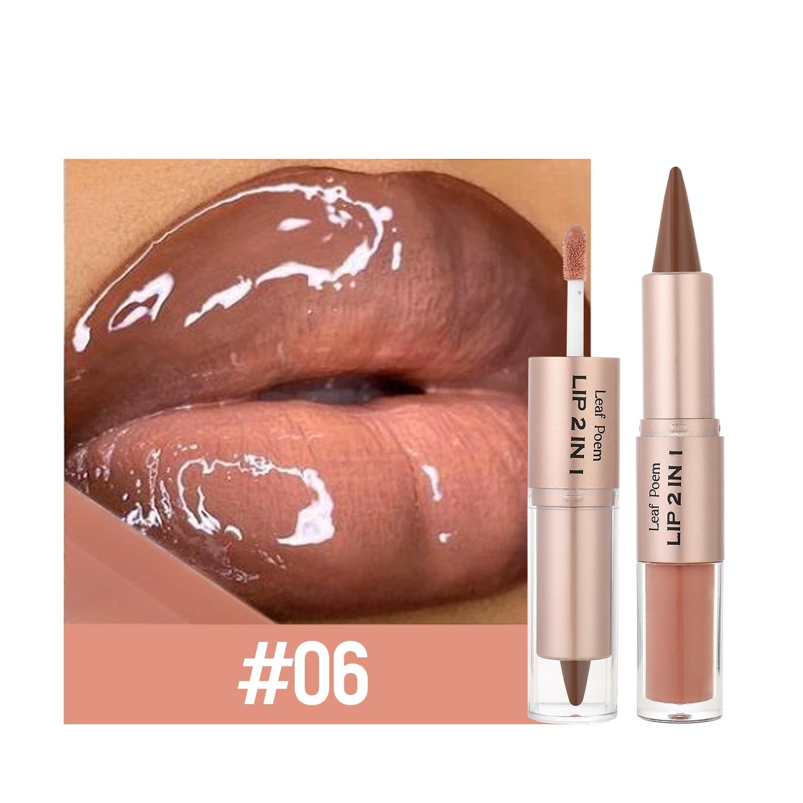 Dual-ended 2-in-1 Makeup Lip Glaze