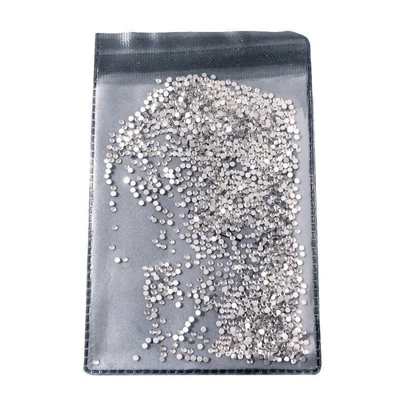 Transparent Flat-bottomed Small Round Rhinestones For Dazzling Nail Art