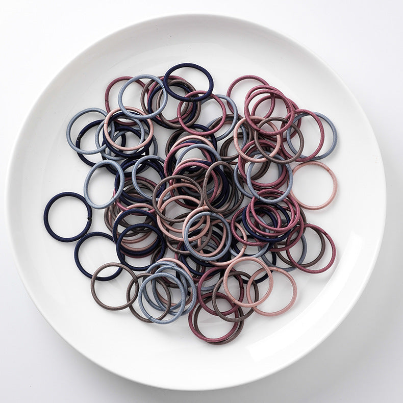 Simple small loop thin high elastic hair rope