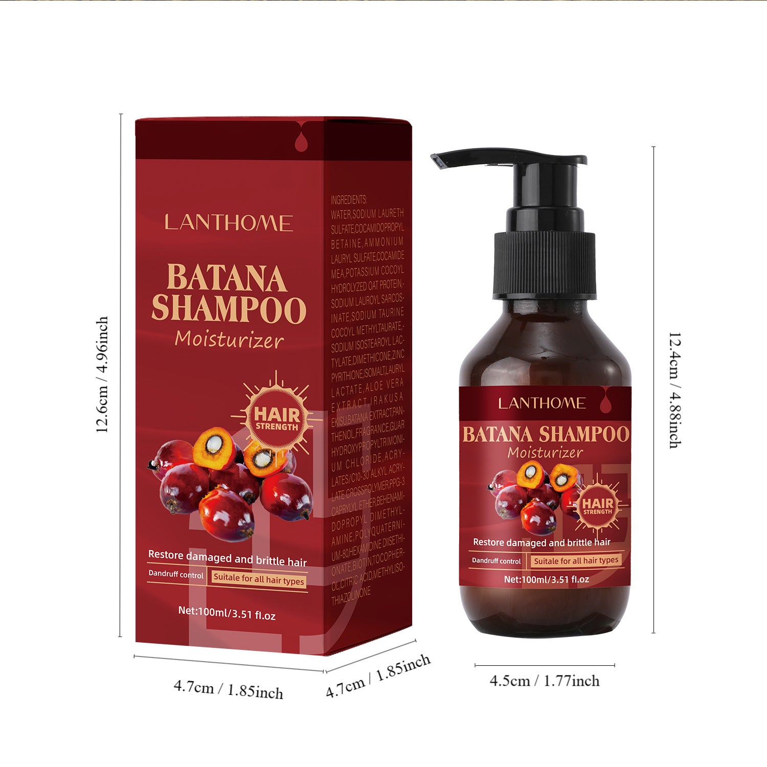 Shampoo 100ml Moisturizing And Repairing Strong And Dense Hair