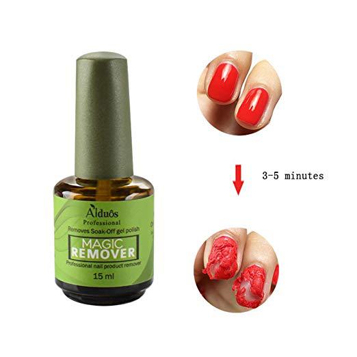 Alduos Nail Polish Burst Magic Nail Polish Remover  Fast Soak Off Sticky  Nail Gel Polish Degreaser Cleaner