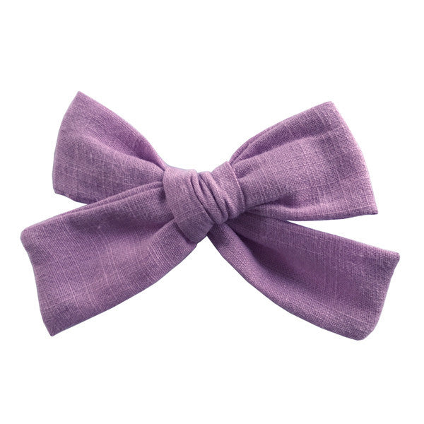Cotton and linen bow hairpin