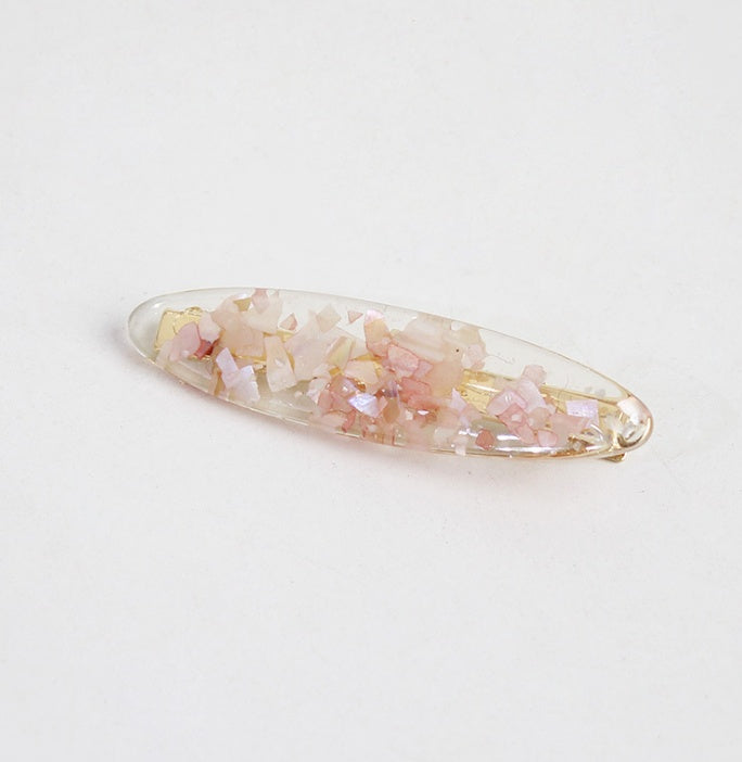 Japanese ins wind hairpin hair accessories magic color shell water droplets rectangular bangs word side clip hairpin hair accessories Korean version