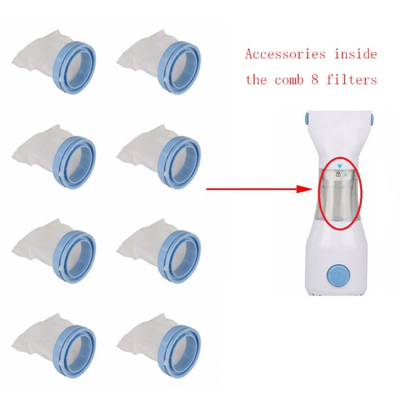 8PCS Capture Filter Snap on Lid anti Flea Traps Head Lice and eggs for V-Comb Set Pet Supplies