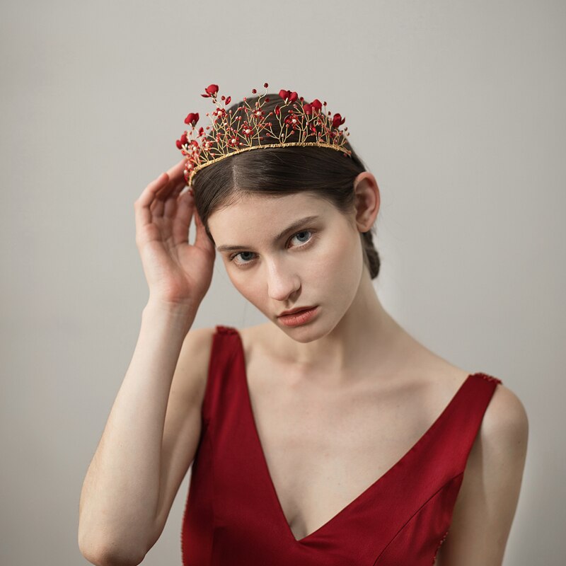 Tube Bead Branches Show Wo Clothing Crown Bridal Headdress