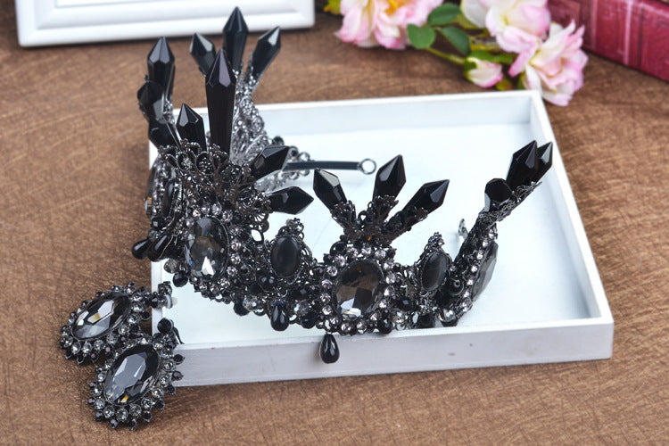 Rock headdress large crystal column set